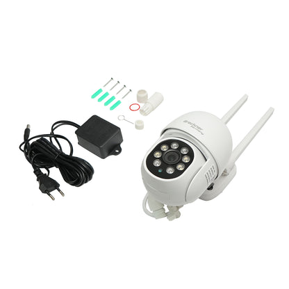 8 MP megfigyelő kamera, WIFI 2.4GHz, 360 fokos PTZ forgatás mozgásérzékelővel, riasztás, emberérzékelés, éjjellátó és IPC360 Home alkalmazással