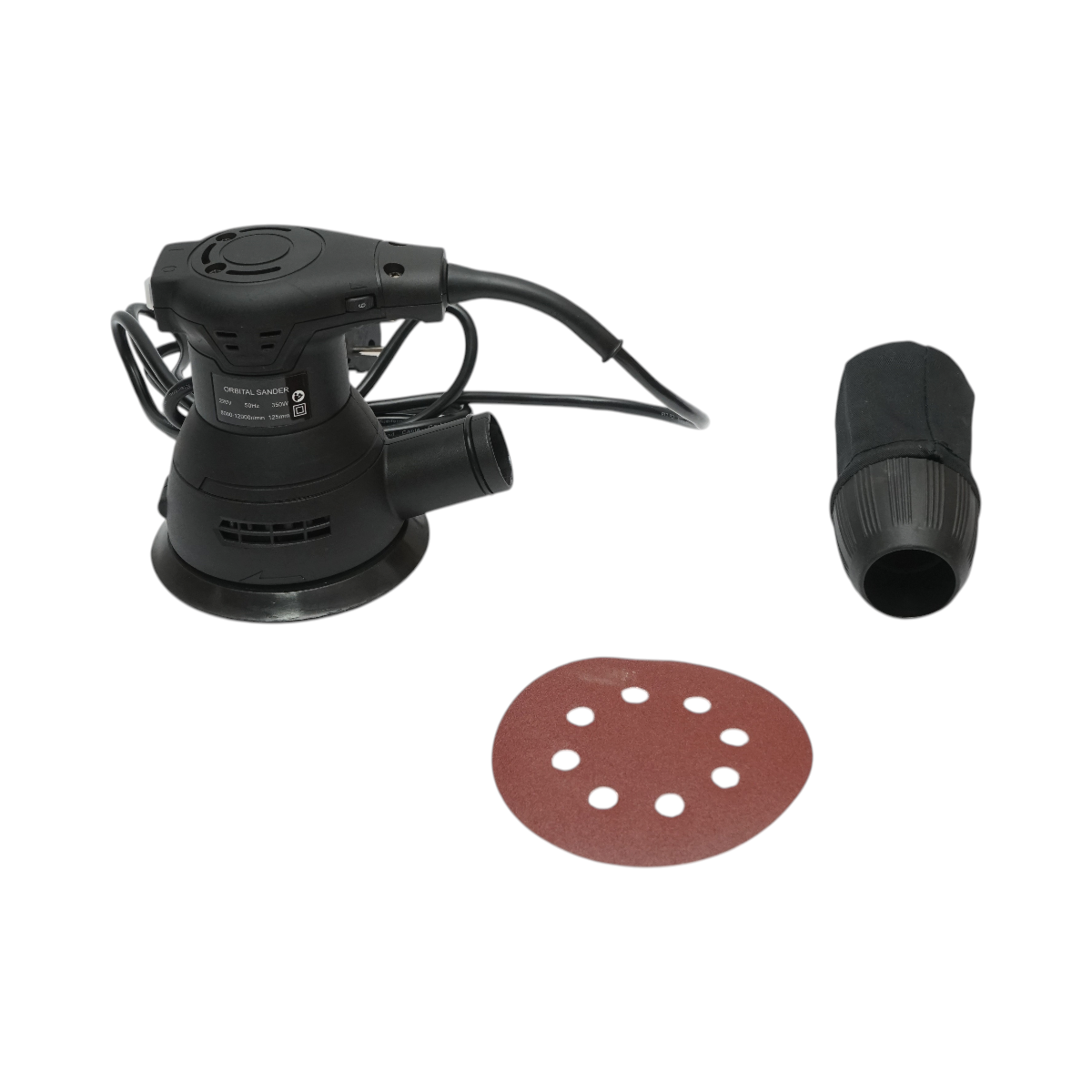 Professzionális excentrikus orbitális csiszoló 125mm, 350W, 220V, porgyűjtő zsák, 6 fokozatú sebesség 8000-12000rpm