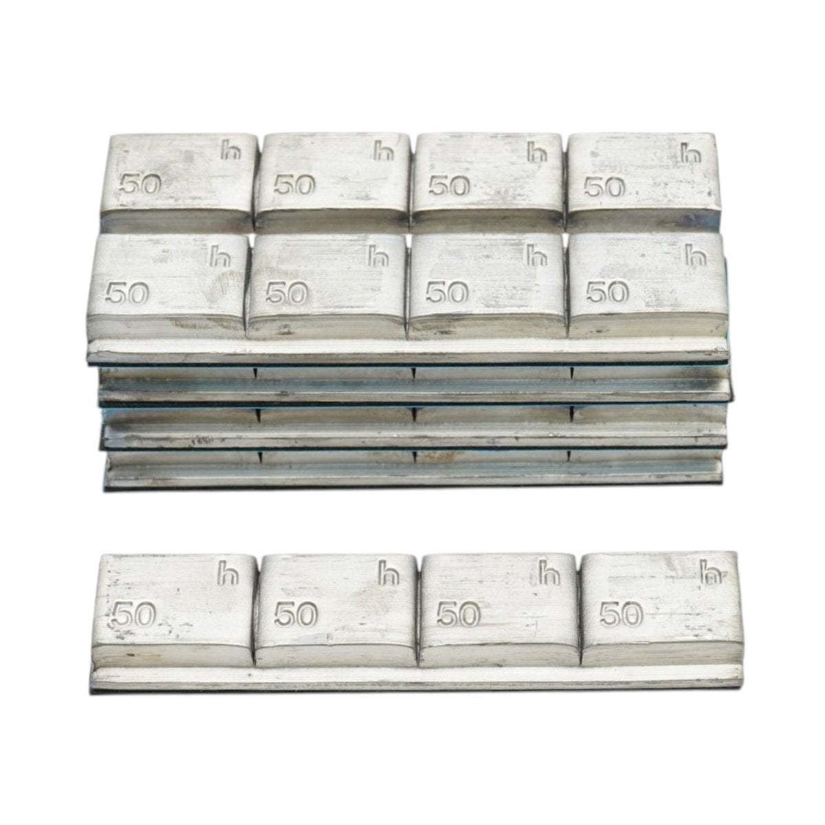 Öntapadós ólom ellensúlyok kerékegyensúlyozáshoz teherautók, gépek, buszok számára Pb 50g (50gx4 db) 20 szalag/doboz Breckner Germany