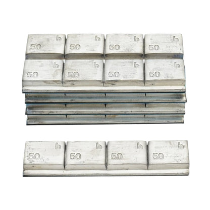 Öntapadós ólom ellensúlyok kerékegyensúlyozáshoz teherautók, gépek, buszok számára Pb 50g (50gx4 db) 20 szalag/doboz Breckner Germany