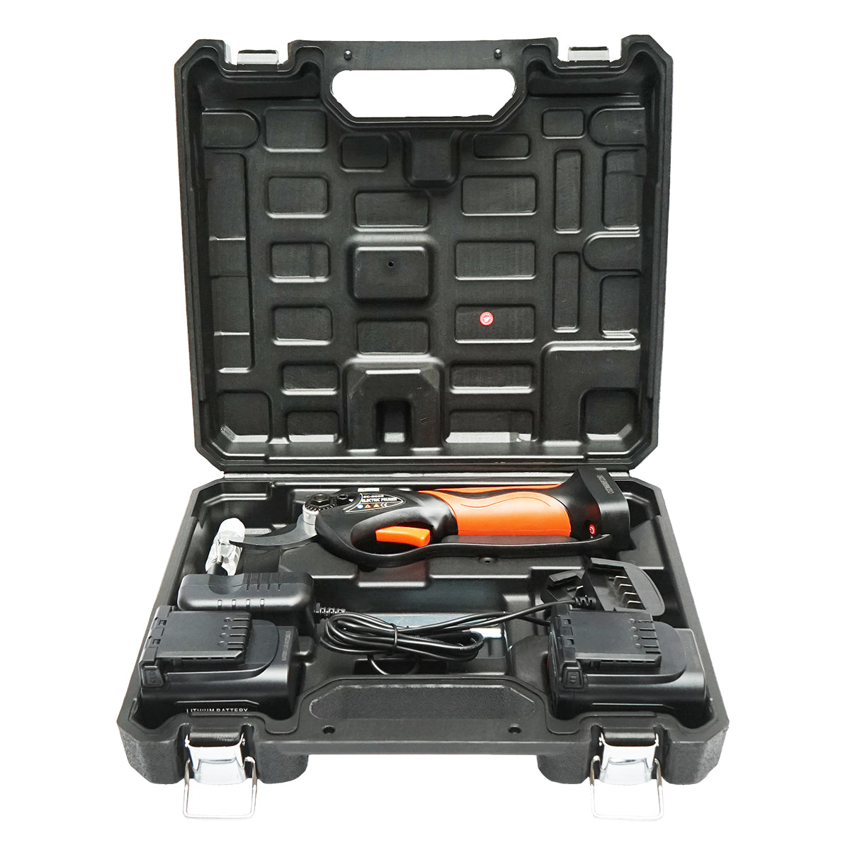 Elektromos kerti olló, metszőolló 900W 2 Li-ion akkumulátorral 16,8V, átmérő 0-32mm