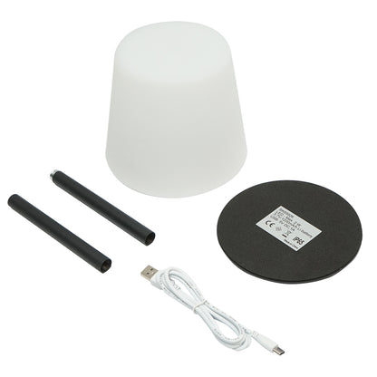 LED asztali lámpa 2W fekete, akkumulátor 3.7V/1200mAh, újratölthető USB 5V/1A Breckner Germany