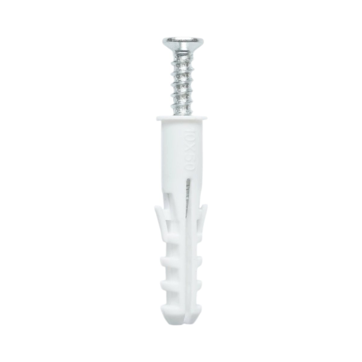 Univerzális műanyag dübel, tipli szett fehér 10x50mm csavarral 6x45mm 50 db/szett