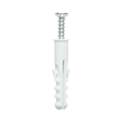 Univerzális műanyag dübel, tipli szett fehér 10x50mm csavarral 6x45mm 50 db/szett