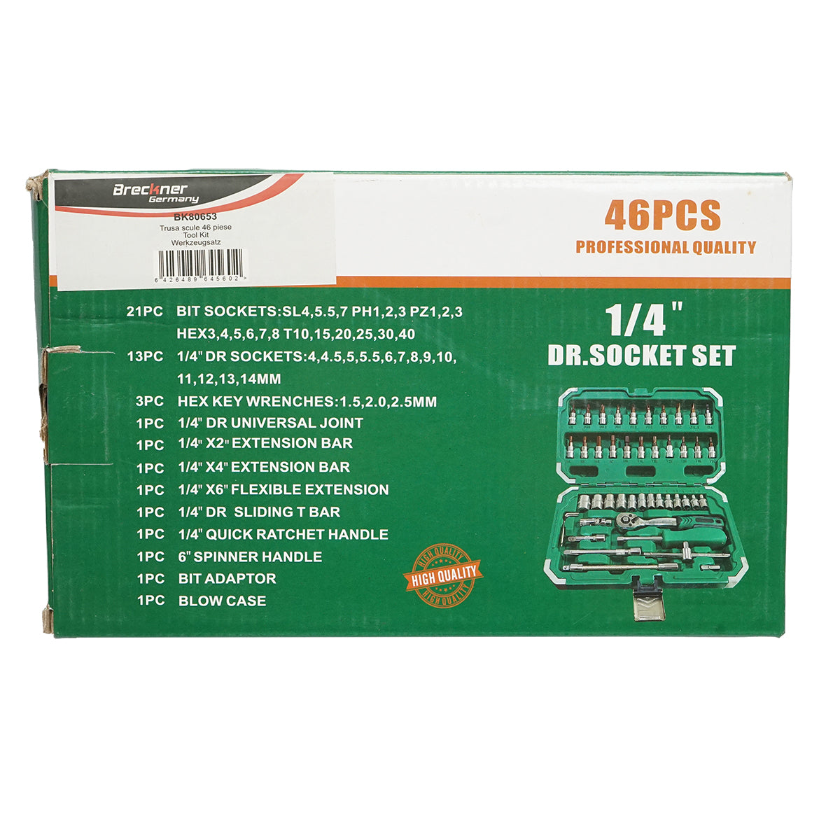 Tok, torx, hatlapos racsnis 46 db Breckner Germany