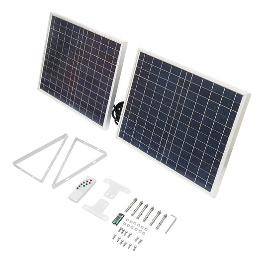 LED lámpa 126x0.5W 25W-os napelemmel és 7V/10Ah akkumulátorral Breckner Germany