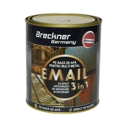 Breckner Germany 3 az 1-ben rozsdagátló zománcfesték fémhez 750g fémes réz, közvetlenül a rozsdára, vízalapú