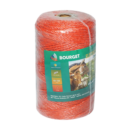 Narancssárga drót orsó fi 2mm 3x0.16mm SS, 250m elektromos kerítés, ellenállás 11 Ohm Bourget