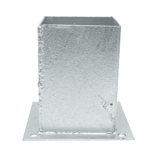 Négyszögletes tartóoszlop 101x101x150mm, vastagság 2mm, horganyzott acél