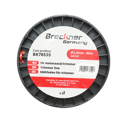 Fűkasza damil, négyszögletű 2.4mmx60m Breckner Germany