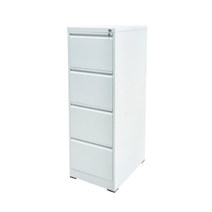 Iktatószekrény, fém, réselt, 4 fiók 1337x462x620mm, RAL7035 Breckner Germany