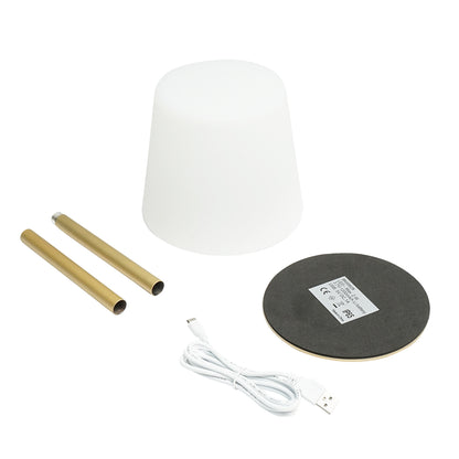 LED kültéri asztali lámpa 2W arany 2W, 3.7V/1200mAh akkumulátor, USB újratölthető 5V/1A Breckner Germany