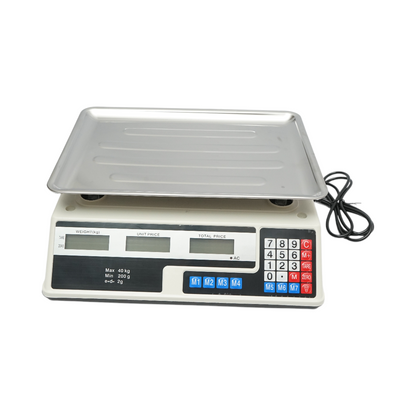 Elektronikus mérleg LCD kijelzővel, 40 kg kapacitással, 4V-os akkumulátorral Breckner Germany