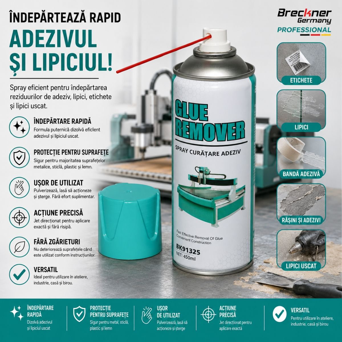 Ragasztóeltávolító spray 450ml Breckner Germany