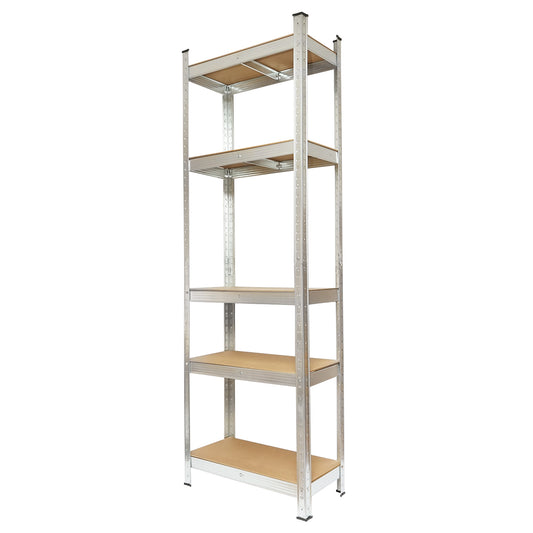 Salgó polc, fém polc, 5 MDF polccal, 180x90x40cm, 175kg/polc, csavarmentes szerelés Breckner Germany