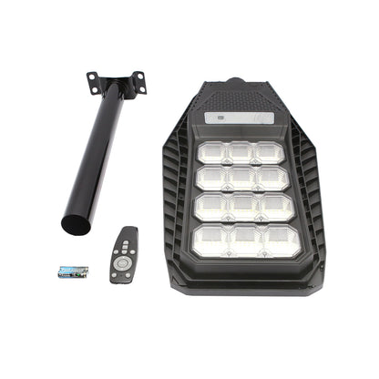 Napelemes LED-es közvilágítási lámpa 200W, 6500K, IP65, napelemmel, mozgásérzékelővel és oszlopra szerelhető Breckner Germany