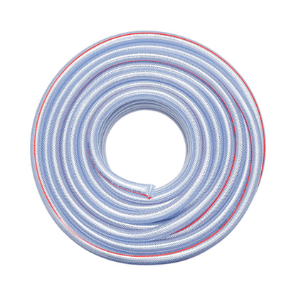 Átlátszó PVC kerti tömlő, slag, 3/4 inch (19mm), PN6 bar, 19x25mm fonott textilbetéttel 50m/tekercs INTENZÍV HASZNÁLAT