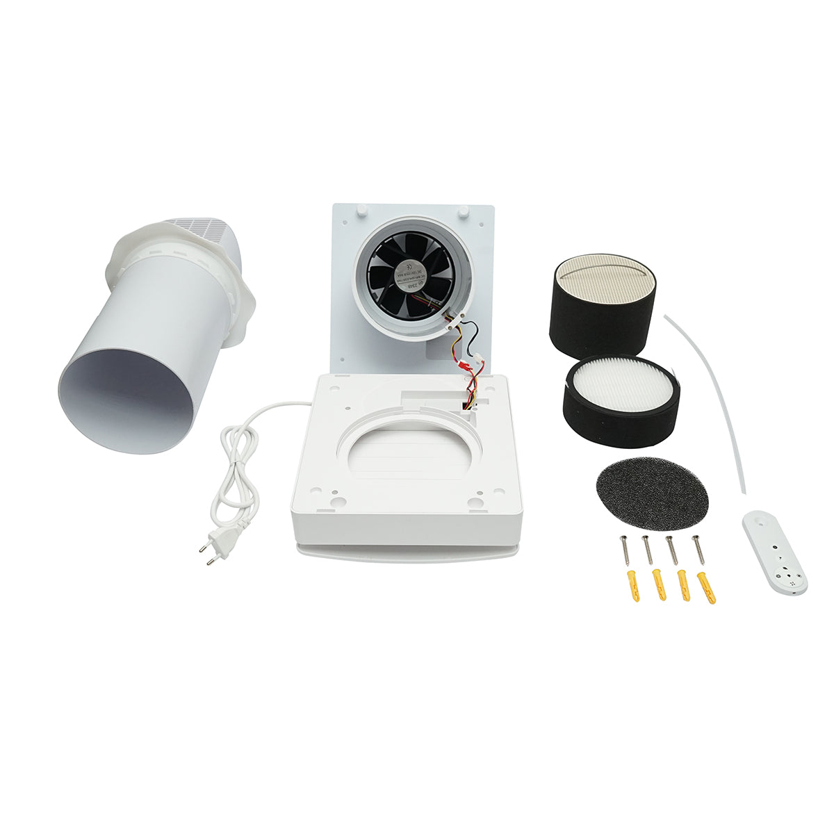 Hővisszanyerő ventilátor 1 helyiséghez, falra szerelhető 50m3/h, 7.8W, Wi-Fi 220V AV-TTWWW5-W