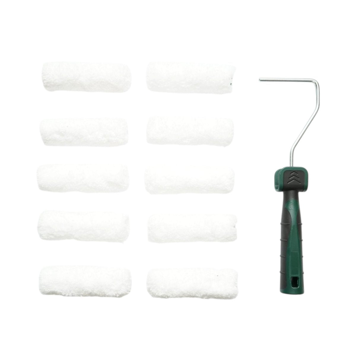 Mini festőhenger szett 10 darab mikroszálas 10cm-es hengerrel, 2K nyél, festékcsészével, tartalék csészével 13 darabos Breckner Germany