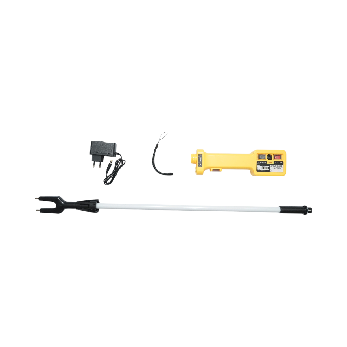 Professzionális elektromos állat-terelő bot 1100V akkumulátorral 8.4V, 2200mAh, LED lámpa, akkumulátor-kijelző, 80cm-es rúd