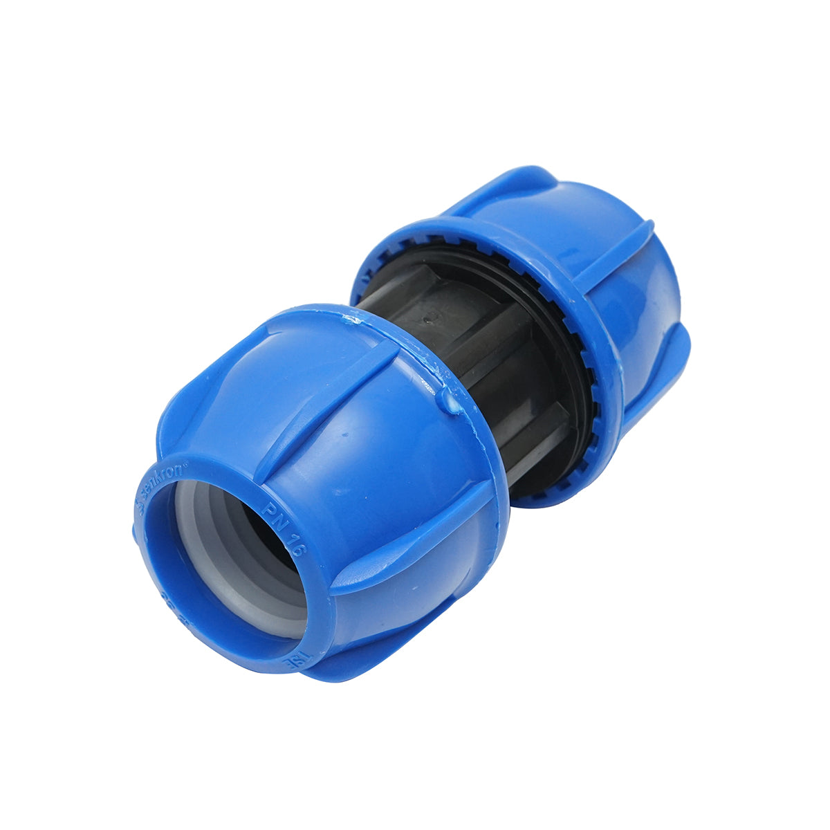 Kompressziós PN16, D50x50mm, max 16bar HDPE öntözőrendszerekhez