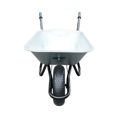 Fém talicska 100L pneumatikus kerékkel 400/8 és horganyzott tál 895x642x298mm Thor