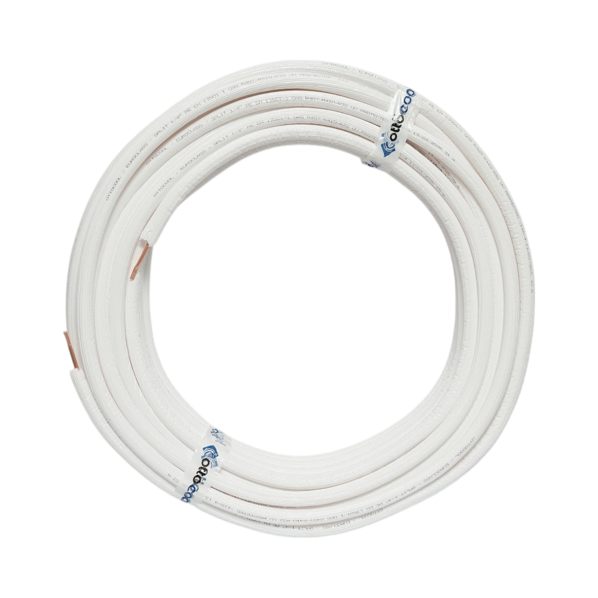 AC AC 1/4 (6.35mm) réz klímacső, falvastagság 0.70mm, szigetelés 6mm klíma berendezésekhez 50m/tekercs
