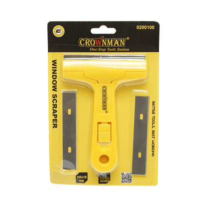 Üvegkaparó 3 pengével 18x100mm Crownman