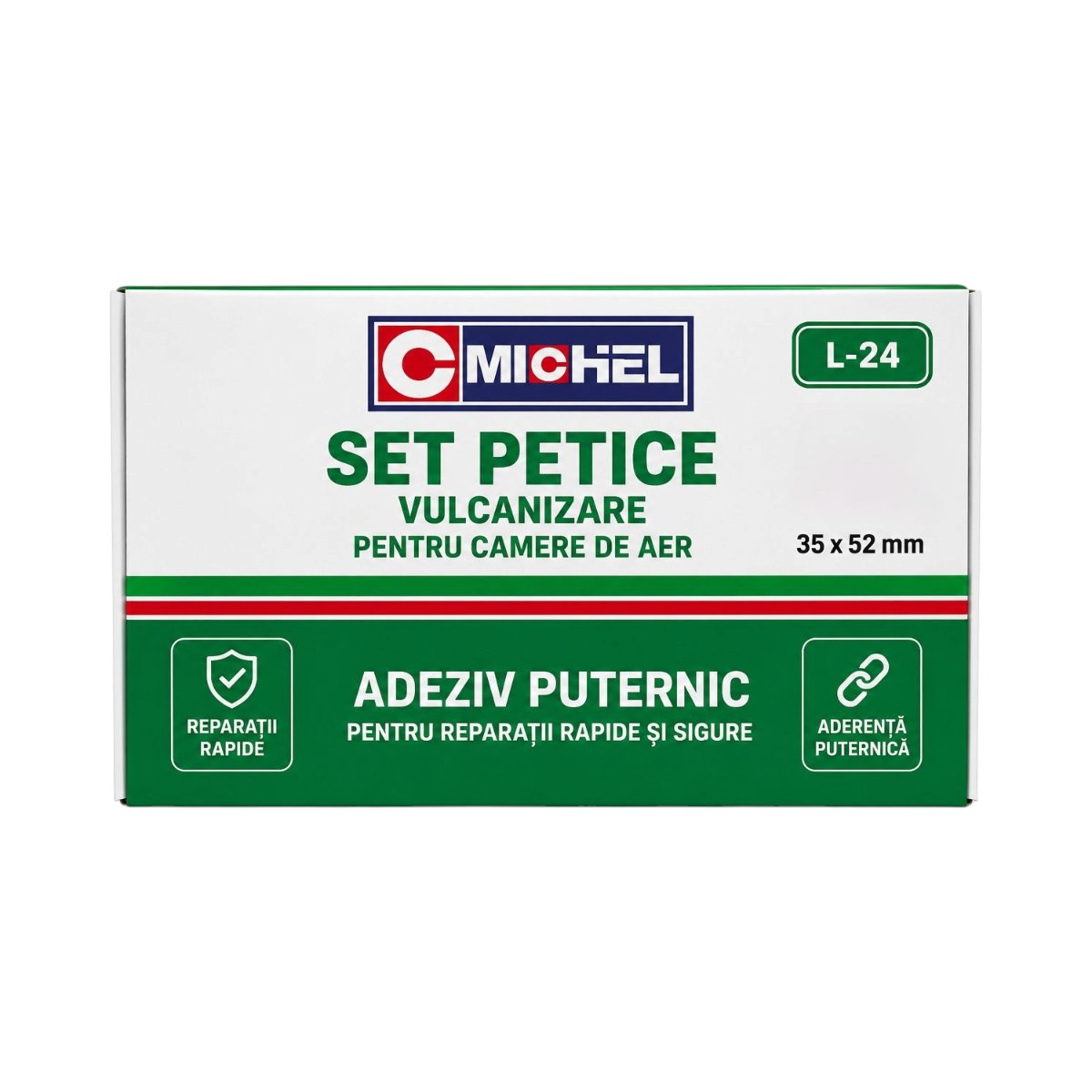24 darabos ovális gumifolt szett 35x52mm + 1 db 20ml ragasztó tubus légumlőkhöz L-24 Michel