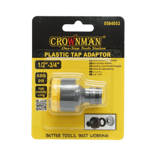 Kerti tömlőcsap adapter 1/2-3/4 Crownman