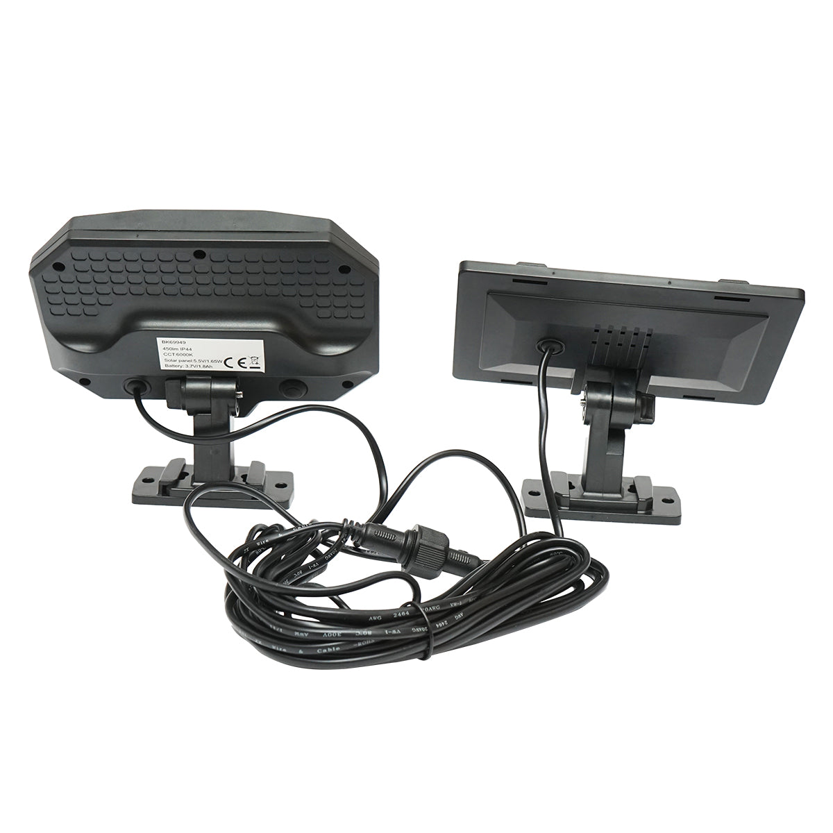 Napelemes LED lámpa 450lm 1,65W/5,5V-os napelemmel, 3,7V/1,8 Ah akkumulátorral, távirányítóval, 5m-es kábellel és IP44-es szürkületérzékelővel Breckner Germany