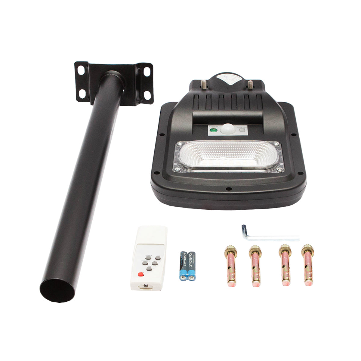 Napelemes LED utcai lámpa 50W, 6500K, IP65, napelemmel és oszlopra szerelhető Breckner Germany