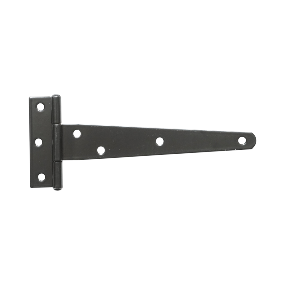 T típusú ajtó-kapu zsanér 70x174mm, fekete acél, csavarokkal