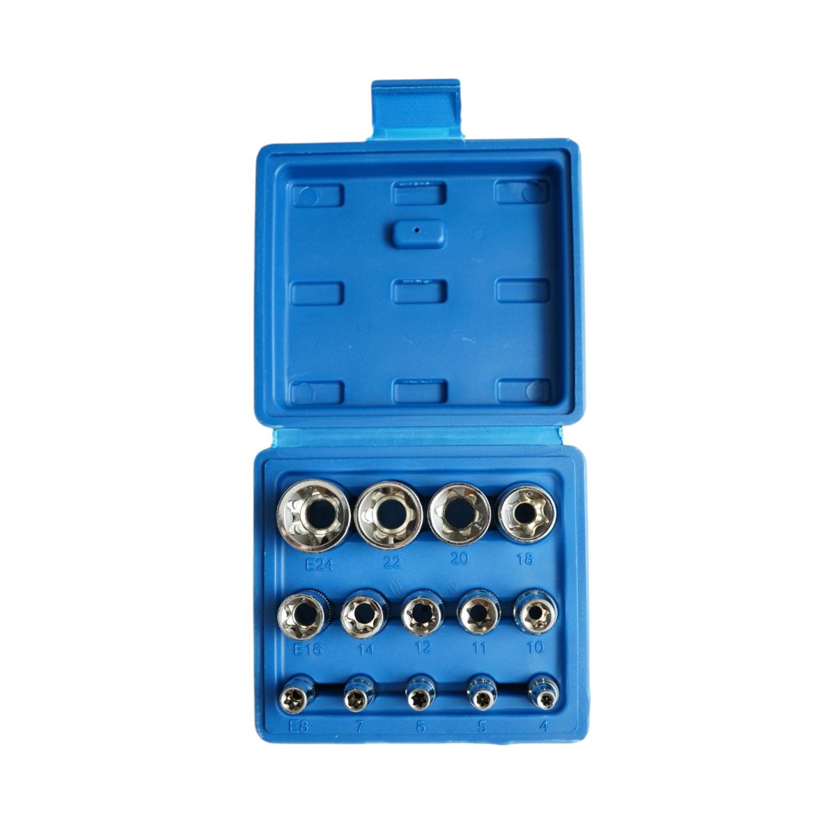 E-Torx E4-E24 Cr-V 14 részes tubularis kulcs készlet Breckner Germany