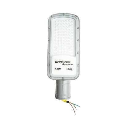LED közúti világítólámpa 50W, 100-265V, 6500K, 5500lm oszlopra szerelhető 340x125x25mm IP66 Breckner Germany