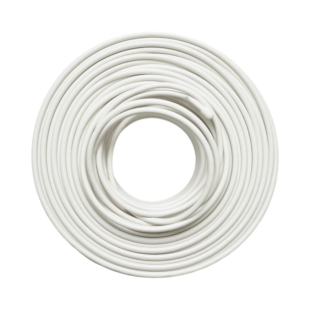 RG6 koaxiális CCTV kábel K-TEX 1mm CCA, árnyékolt, 75 Ohm, fehér PVC 100m/tekercs