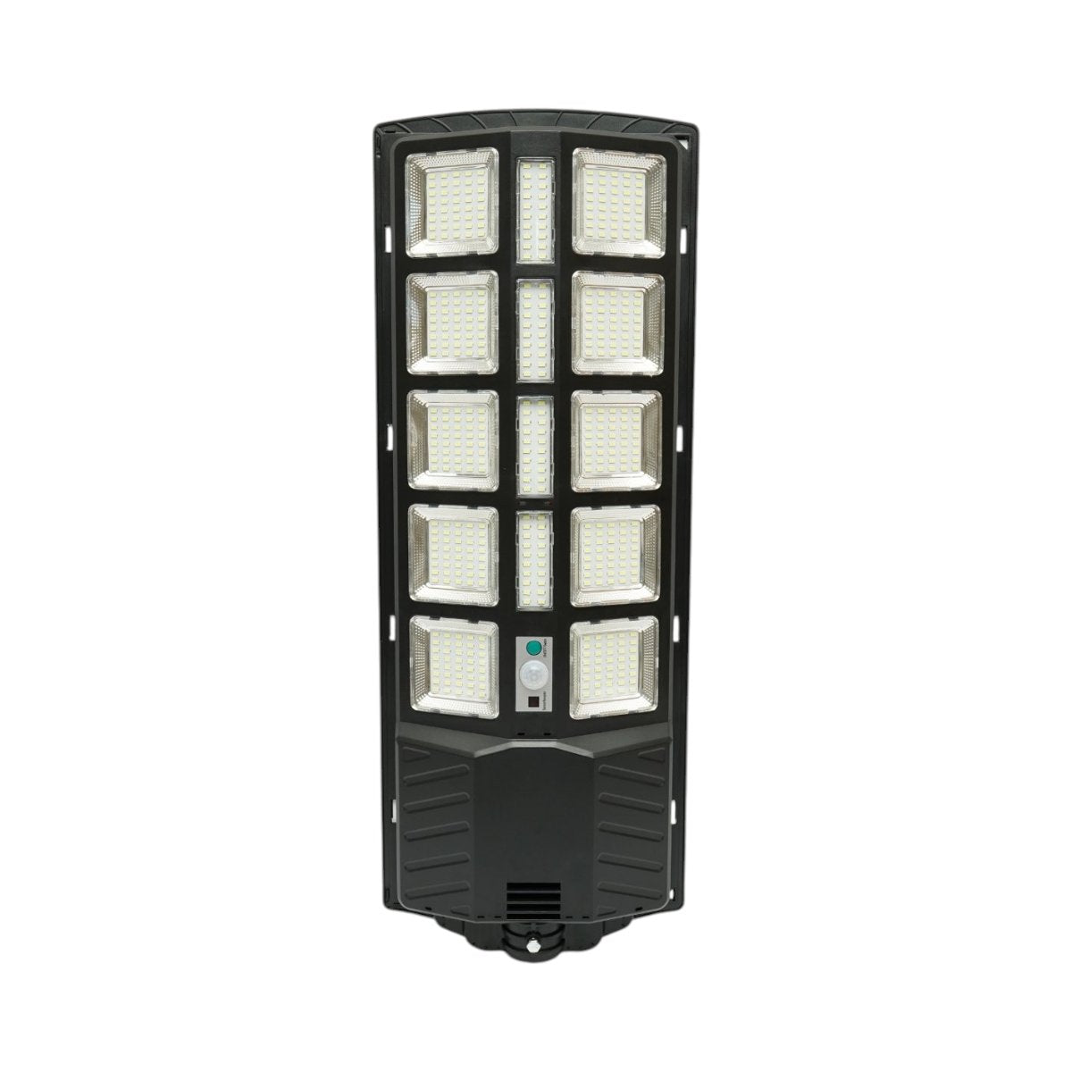 Napelemes LED közvilágítási lámpa 300W 15W napelem panellel, 12000mAh akkumulátor, mozgásérzékelő, távirányító, oszlop rögzítés IP67 Breckner Germany