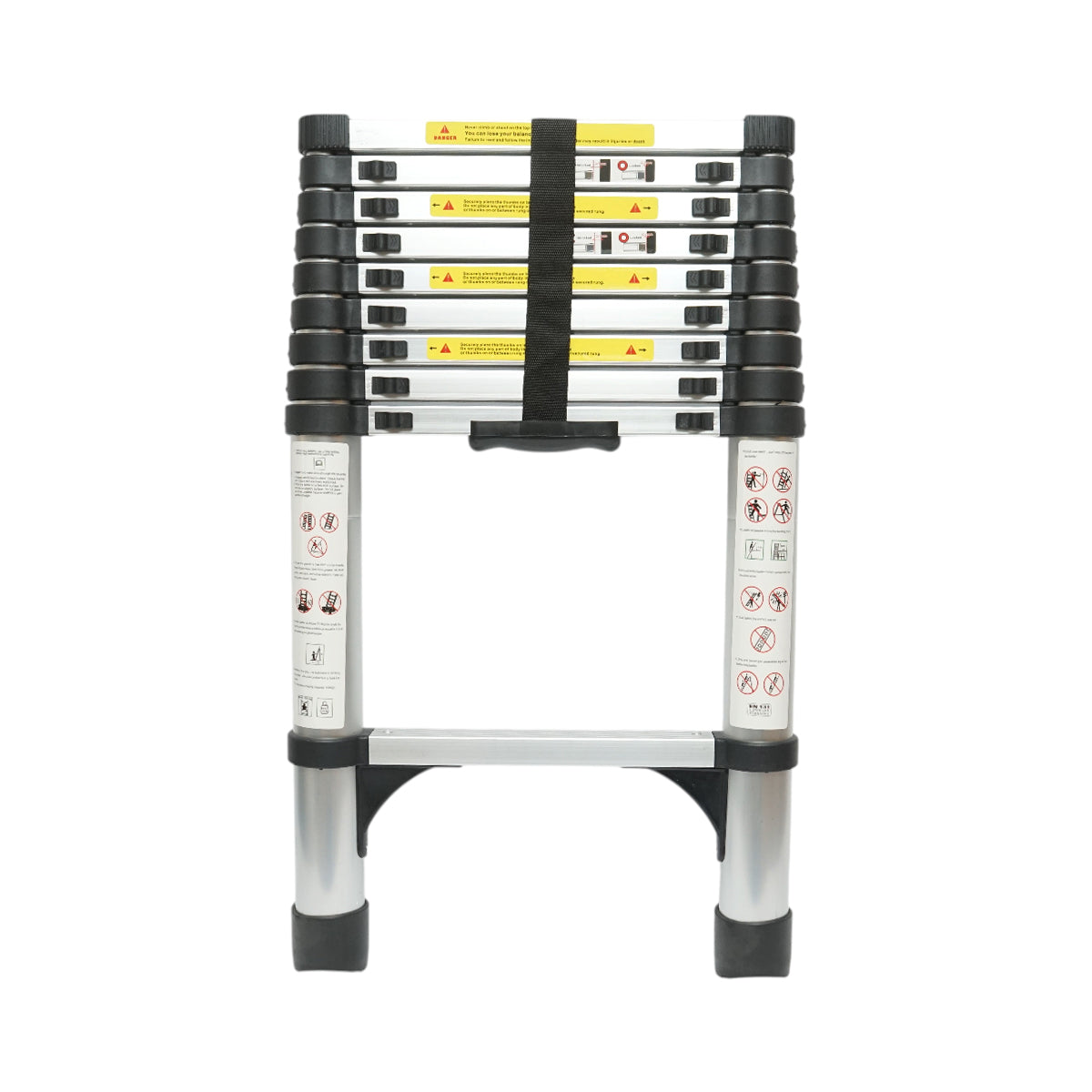 Teleszkópos alumínium létra 2.9m, 10 csúszásmentes fokozat, maximális terhelés 150kg Breckner Germany