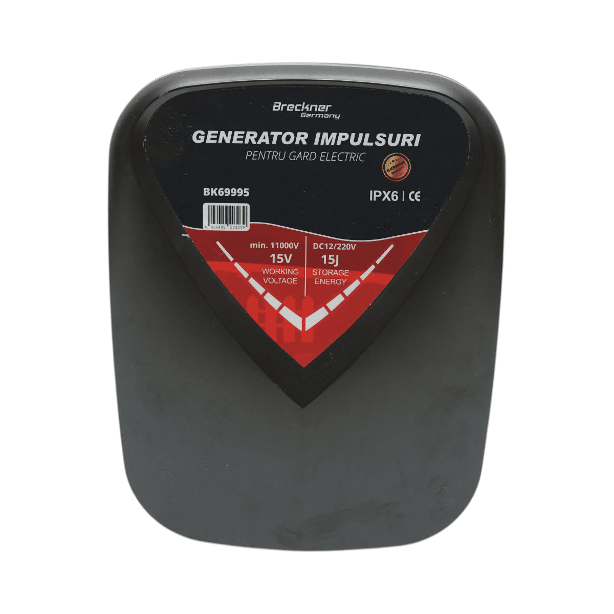 Impulzusgenerátor 15 Joule, DC 12V/220V elektromos kerítéshez IPX6 Breckner Germany