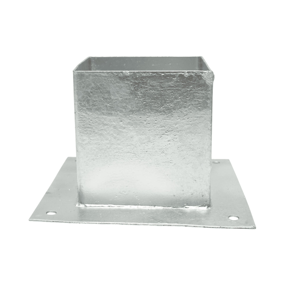 Négyszögletes tartóoszlop 141x141x150mm, 2mm vastag, horganyzott acélból
