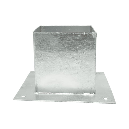 Négyszögletes tartóoszlop 141x141x150mm, 2mm vastag, horganyzott acélból