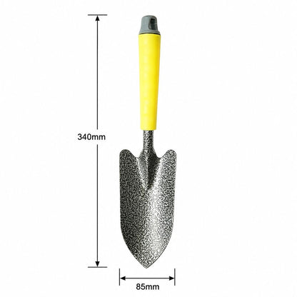 Crownman kertészeti lapát, kézilapát,szénacél hegyes végű 85x340mm, ergonomikus PP nyéllel