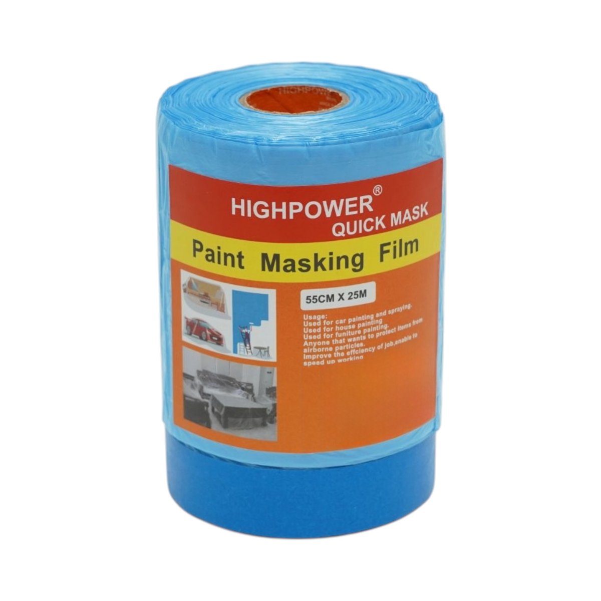 Festékfólia kék ragasztószalaggal 550mm x 25m HighPower