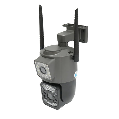 V380 Pro 4G, P2P 1080P, PTZ kettős objektíves megfigyelő kamera mozgásérzékelővel, emberérzékelővel és alkalmazással.