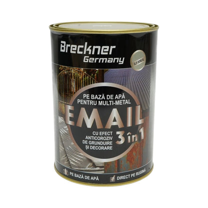 Breckner Germany 3 az 1-ben rozsdagátló zománcfesték boreal fehér fémhez 2kg, közvetlenül a rozsdára, vízalapú