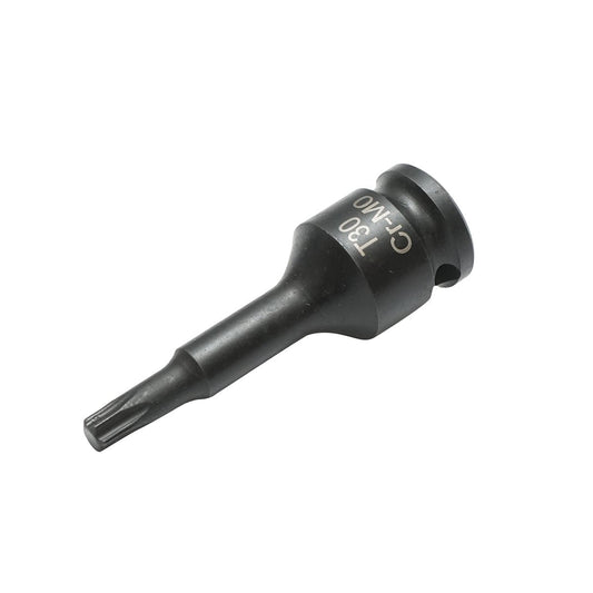 T30 torx ütőcsavarkulcs, 60 mm, 3/8 négyzetes Cr-Mo