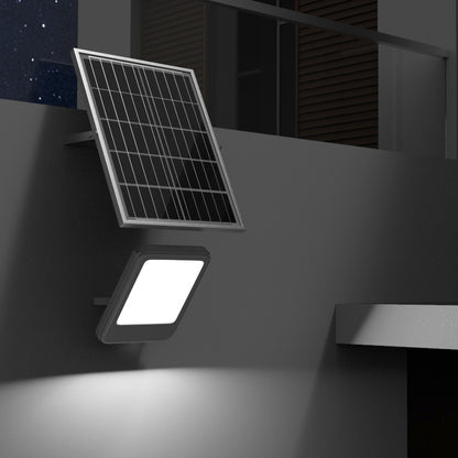 LED reflektor 100W 12W polikristályos napelemmel, LiFePO4 akkumulátor 3.2V/12Ah, 6000K, 700lm IP66 távirányítóval Breckner Germany