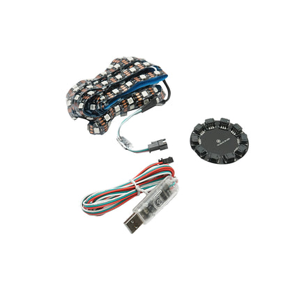 LED szalag tűzijáték modell 11x0.5+1x2m 5V, USB, bluetooth, hangvezérlés, RGB+IC alkalmazás Breckner Germany