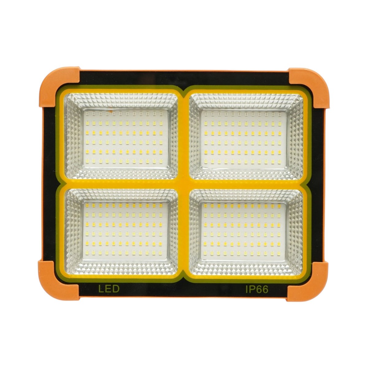 Hordozható LED projektor 200W napelemes panellel 3W, 12000mAh akkumulátor, 6 világítási mód, mágnes, kampó, USB Power Bank Breckner Germany