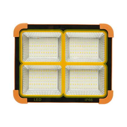 Hordozható LED projektor 200W napelemes panellel 3W, 12000mAh akkumulátor, 6 világítási mód, mágnes, kampó, USB Power Bank Breckner Germany
